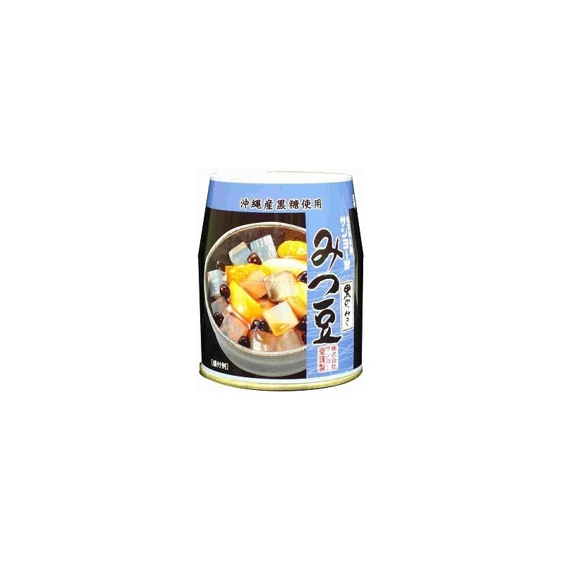 Canned Mitsumame With Black Honey 7.9oz 2pcs Japanese Sweets Sanyodo