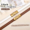 JASGOOD Women Skinny Belts Leather Thin Waist Belts for Dress