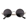 FEISEDY Vintage Round Lens Metal Frame Gothic Steampunk Sunglasses for
