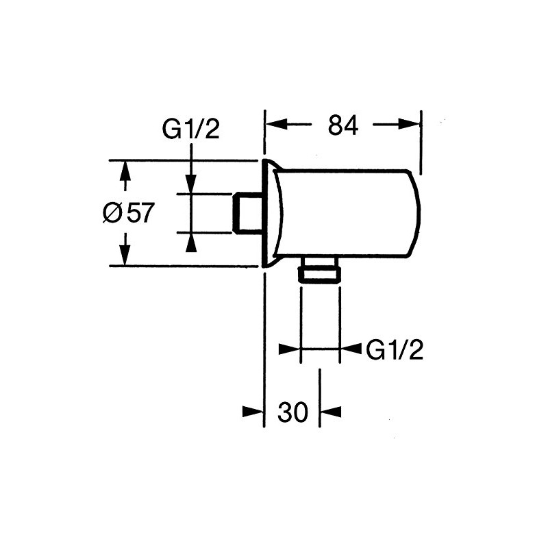 Hansa 4460100 Hansajet Wandanschlussbogen