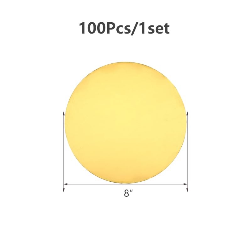Generic [20/40/100pcs] 8 in White Cakeboard Round,Disposable Cake Circle Base