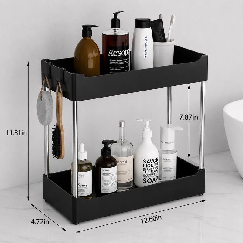 Bathroom Countertop Organizer Shelf for Skincare and Toiletry Storage –