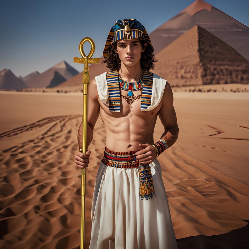 VZQI 64 in Handheld Staff Prop Egyptian Ankh Walking Scepter