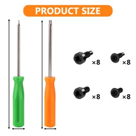 EASONGEE Doorbell Screwdriver Set, 2pcs T6 T15 Torx Screwdrivers and 32pcs Security Screws, Magnetic Torx Screwdriver Repair Tool Fit for All Doorbells, Ring Doorbell, Ring Doorbell 2, Pro