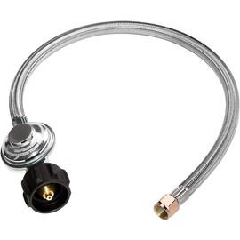 Manguera de propano y adaptador de 7 pies para Blackstone 17 pulgadas y 22 pulgadas, 28 pulgadas 36 pulgadas, para Weber, Charbroil, Nexgrill Grill, calentador de patio de propano y fogata