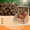 2 Pack Wooden Chicken Nesting Box for Laying Eggs, Hen