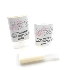 All Natural Rub Away Sore Muscles Bar/100% Natural and Handmade/Soothe and Relieve (2 Pack)