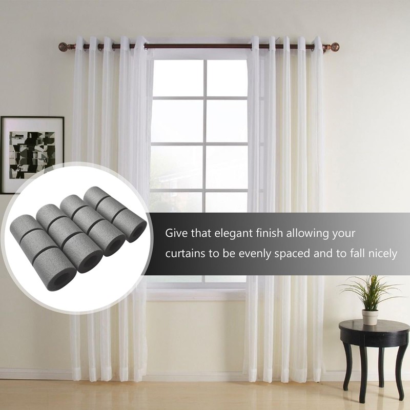 12 Pcs Curtain Spacers for Eyelet Curtains,Curtain Spacers,Curtain Divider,Curtain Spacers