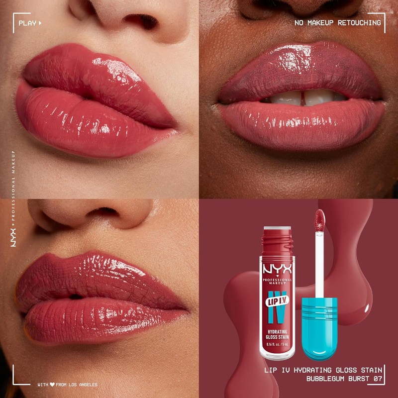 NYX Professional Makeup, Lip IV Tinta para Labios Hidratante con