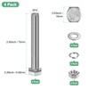 M METERXITY 4-Pack Hex Head Screw Bolt with Nuts Flat