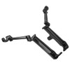 HIYOYO Black Adjustable Frame Mounted Highway Peg Mounts with Extended
