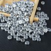 200pcs Silver Plated Acrylic Alphabet Letter Beads 7mm Flat Round