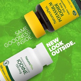 Natures Plus Potassium Iodide Iodine 150 g 100 tabletas - Tiroideo - Yodo Natural - Metablico, Refuerzo - Hecho en USA                                
