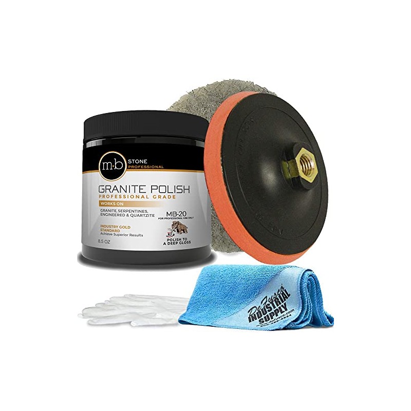 MB-20 Stone Granite Polishing Kit – 5-Piece Bundle with 8.5