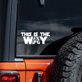 This is The Way Decal Vinyl Sticker Auto Car Truck Wall Laptop | White | 5.5" x 2"