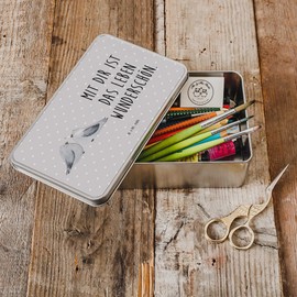 Mr. & Mrs. Panda Metal Tin Rectangular Turtle Doves Love - Gift, Couple, Anniversary, Married, Love Gift, Tin Box, Proof of Love