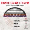 Bakken Pizza Baking Pan - Round Perforated Carbon Steel Pan