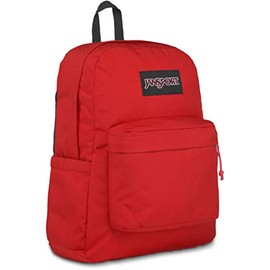 JanSport SuperBreak Plus Backpack with Padded 15-inch Laptop Sleeve and Integrated Bottle Pocket - Spacious and Durable Daypack for Work and Travel - Red Tape