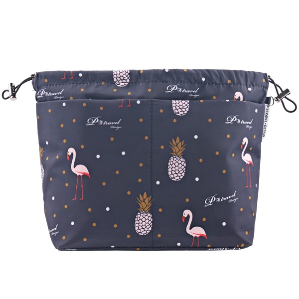 Toiletry Bag for Men and Women, to Hang Up, Travel Cosmetic Bag, Large Cosmetic Bag with Multiple Compartments, Wash Bag, Makeup Wash Bag with Carry Handle, Shower Bag for Travel / Holiday / Camping, Flamingo-2