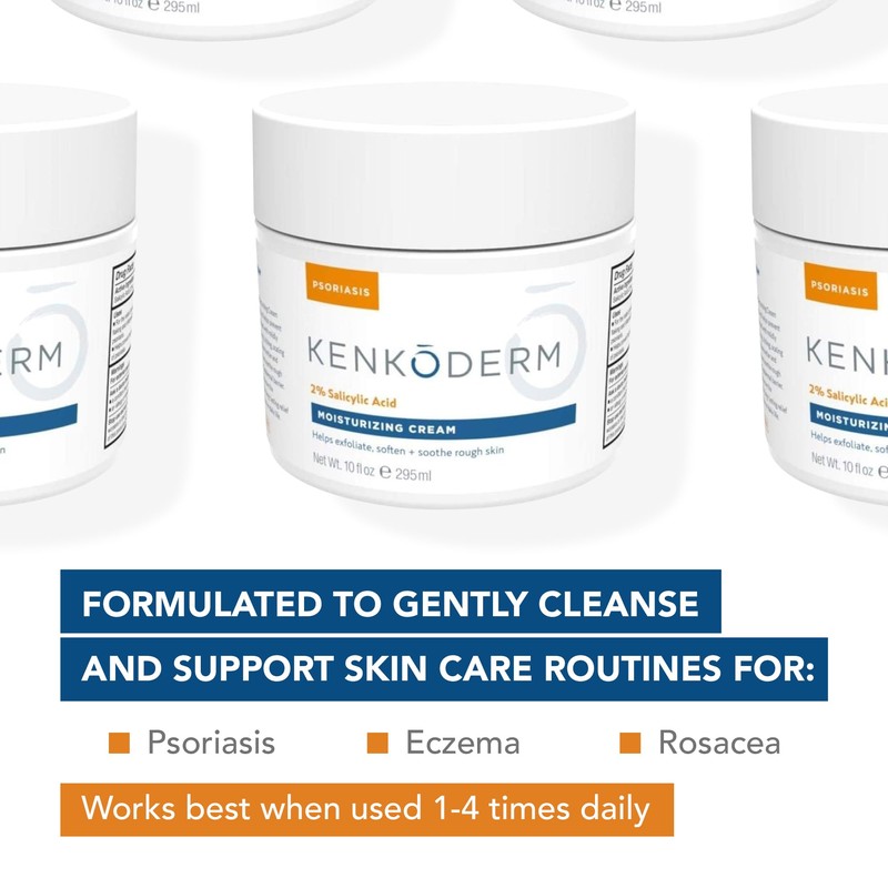 Kenkoderm Psoriasis Cream - Natural Moisturizing Face & Body Lotion