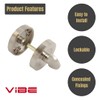 VIBE Bathroom Turn Keyhole Escutcheon on Satin Nickel Plated Keyhole
