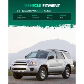 SCITOO Roof Spoiler Fit for Toyota for 4RUNNER 2003-2009 Matt Black Rear Roof Window Spoiler Wing W/LED Light