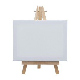 Mini White Canvas with Easel Stand Art Boards 16cm x 12cm - Boards for Acrylic Oil Painting and Decorating, Mini Oil Painting Frame with Mini Easel Artist Painting