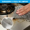 HETIE Esponja de Malla Acero Inoxidable, Limpiador Multipropósito Antióxido