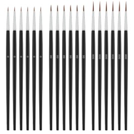 30 Pack Fine Tip Paint Brush Set Thin Detail Paint Brushes Tiny Miniature Paint Brushes 3 Size Micro Liner Brush for Model Crafts Watercolor Acrylic Art Face Painting