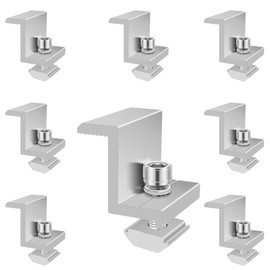 Pack of 8 Solar Panel Brackets, Z Angle Mounting Solar Module, Solar End Clamp 30 mm, Module Clamps Solar, PV Module Bracket for Balcony Power Plant, Tile Roof, Flat Roof, Motorhome