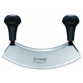 triangle 41 232 23 02 Wiegemesser 23 cm, zweischneidig, gehärtet Made in Solingen / Germany professionelle Qualität Kräutermesser Pizzamesser