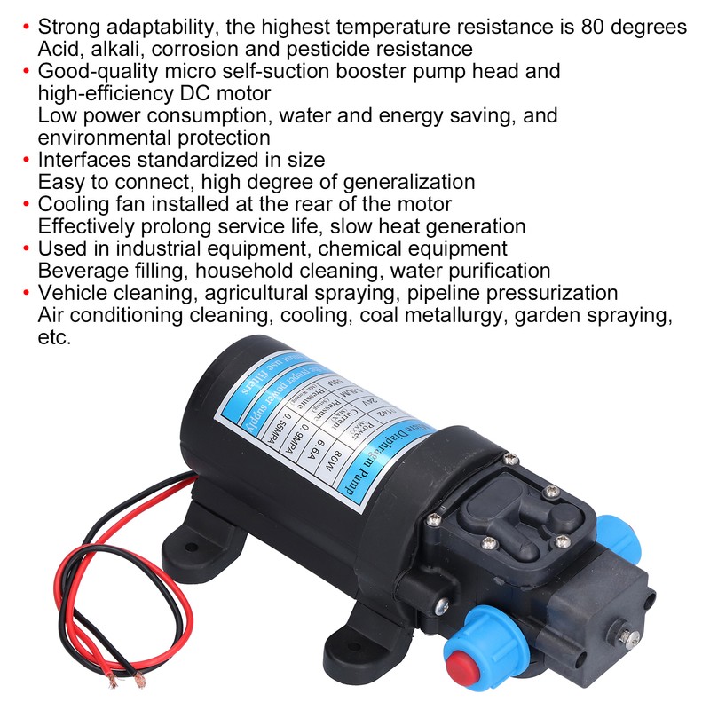 Micro Diaphragm Pump Electric High Pressure DC SelfSuction Boost Car