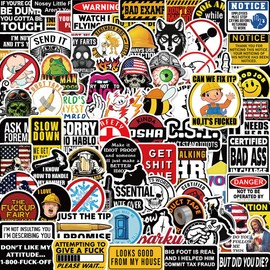 Funny Hard Hat Stickers 100 Pack Laptop Stickers,Hilarious Vinyl Waterproof Stickers for Water Bottles Skateboard Scrapbook Bike Computer,Phone,-Graffiti Stickers Pack for Teens Girls Kids
