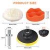 Linkstyle 9PCS Polishing Pad Kit, 3 Inch Wool and Sponge