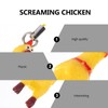 WRITWAA 5Pcs Screaming Chicken Keychain, Mini Funny Yellow Squeaking Chicken