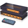 SkycropHD (Newest Version) SkycropHD 4K@60Hz 5 Port HDMI Switch with