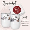 GRAZDesign Stainless Steel Wine Cup with Name Gift Set Christmas