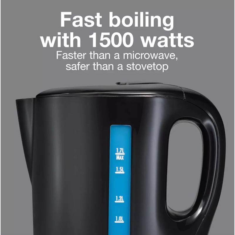 Proctor Silex 1.7L Cordless Electric Kettle Boiler & Heater -