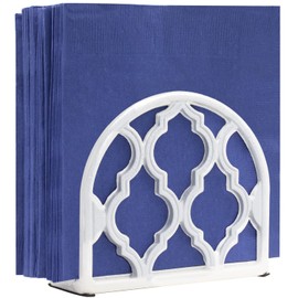 Blue Donuts Napkin Holder - Classic Napkin Holders for Tables, Dining Table Napkin Holder, Kitchen Organization, White