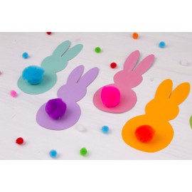 Apli 946035 - Pompons zum Basteln, buntes Sortiment - Pack 78 Stück