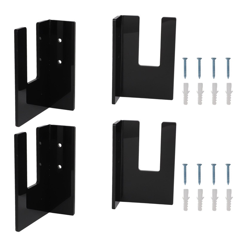 4Pcs Black Acrylic Skateboard Wall Mount Rack Skateboard Wall Hanger