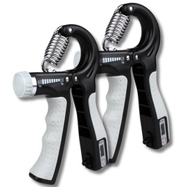 Ultimate Grip Strengthener - Premium Adjustable Resistance Hand Grips (10-60 Kg) for Enhanced Forearm & Hand Strength Training, Non-Slip Ergonomic, 2 Pk for Comprehensive Grip Improvement