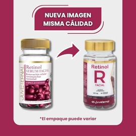 Juveternal Cápsulas Faciales Retinol 2x1 90 cáps c/u Serum facial Renovación celular