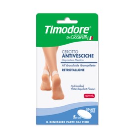 Timodore, 5 x Large Retrotallone Antibacterial Plasters - Help Eliminate the Bladder - Absorb Excess Fluids - 100% Made in Italy - Dermatologically Tested