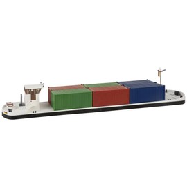 FALLER 131013 H0 Ship Model River Freighter with Containers