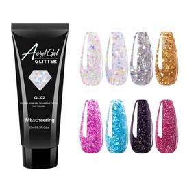 Poly Gel Set, Kit de Gel de Extensión de Uñas, 8 Colores Glitter Builder Gel Nail Enhancement Gel for Beginner  Professional Nail Art Salon DIY at... 