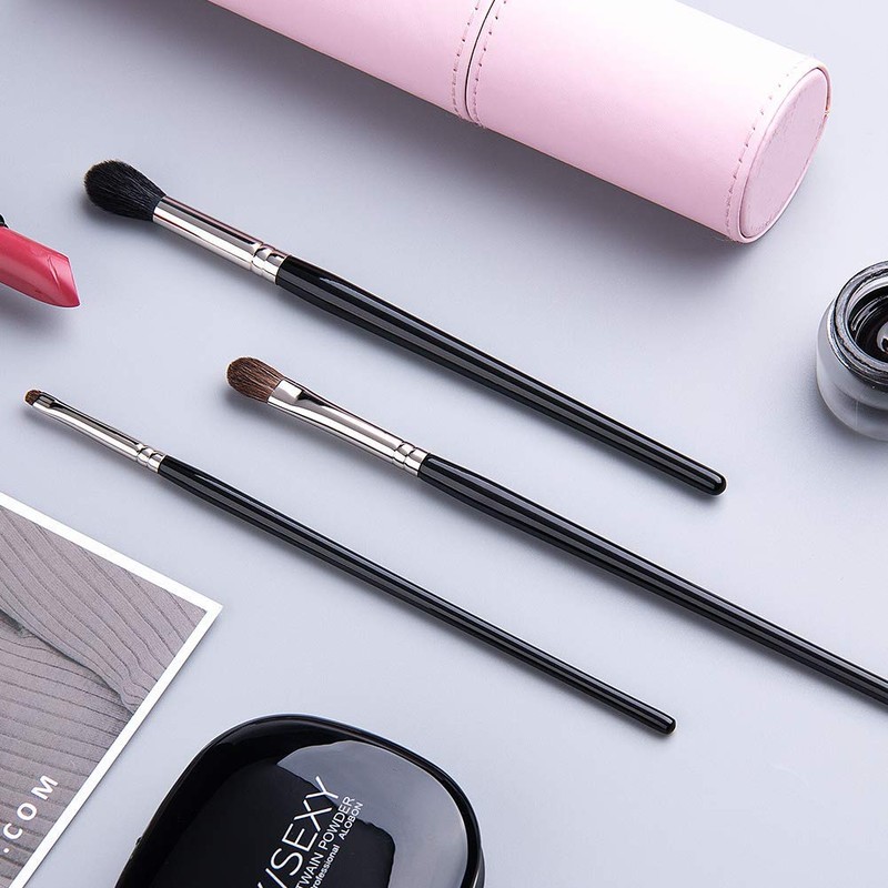 UNIMEIX 20 Pcs Black Makeup Brushes Powder Foundation Eyeshadow Eyeliner