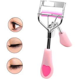 Eyelash Curlers, Eyelash Extension Kit Women Wide Angle Eyelash Carbon Steel Brush Comb Curler Make Up Cosmetics Tool for Women and Girls, Pink
