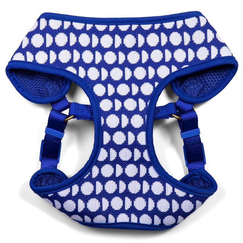 The Dodo Dog Harness, Blue Dodo Print, Size Small: Easy