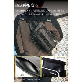 RS Taichi RSB279 WP Hip Bag, Waterproof, Black, Capacity: 1.9 gal (5 L)